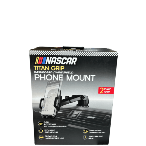 Nascar Phone Mount Holder- Titan Grip- Black