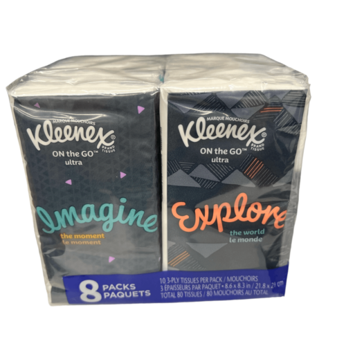 Kleenex Facial Tissues 10’s Go Pack 8