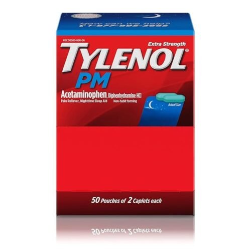 Tylenol PM 50 Pouches of  2 Caplets Each