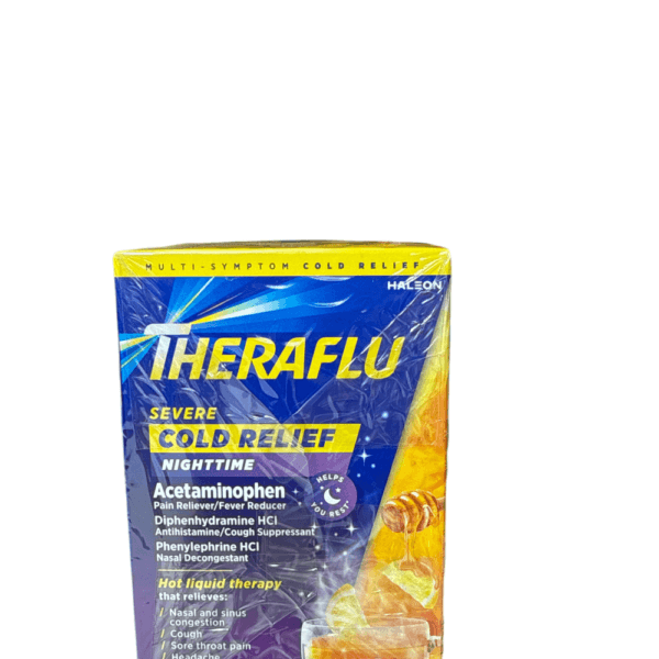 Theraflu Severe Cold Relief Nighttime- Honey Lemon- 6 Pack- 18 Pcs
