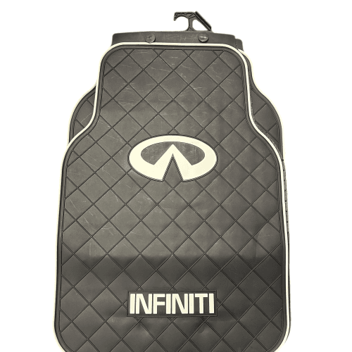Deluxe Latex 4 Pc Car Mat – Infinity – Black