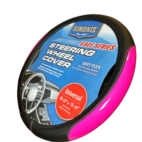 Simoniz-Steering Wheel Cover Race Series Neon Black/Neon Pink