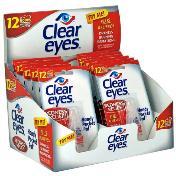 Clear Eyes Redness Relief- 12 Unit Display