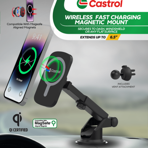 Castrol- MagSafe QI Wireless Charging Magnetic Mount