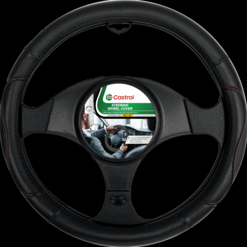 Castrol- Racing Steering Wheel Cover Red Trim