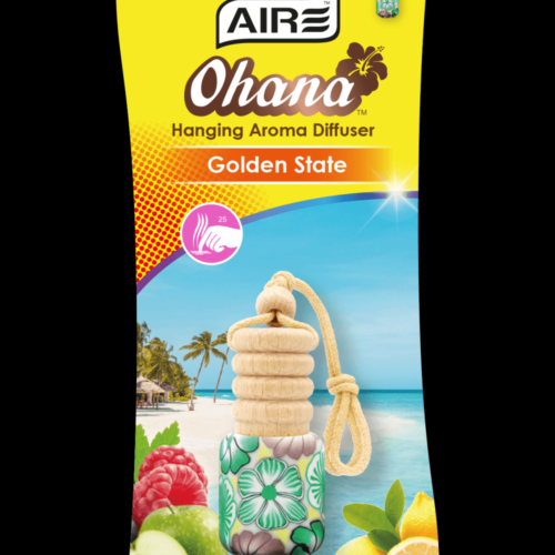 Aromate Wooden Ohana Car Perfume- Golden State