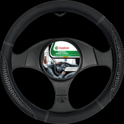 Castrol- Rubber Dotted Grip Steering Wheel Cover