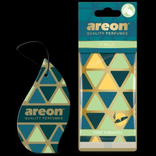Areon Mosaic Car Air Freshener, Fine Tobacco- 10 Pack