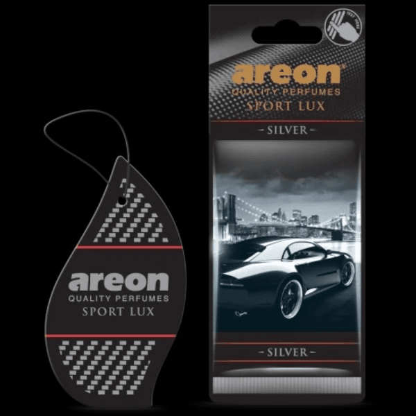 Areon Sport Lux Car Perfume Air Freshener  - Silver  (Pack of 10)