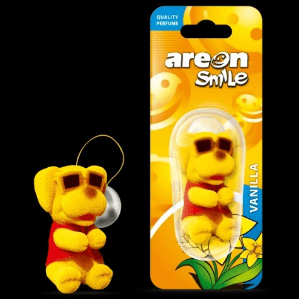 Areon Smile Toy I Blister Hanging Car Air Freshener - Vanilla (Yellow Dog)