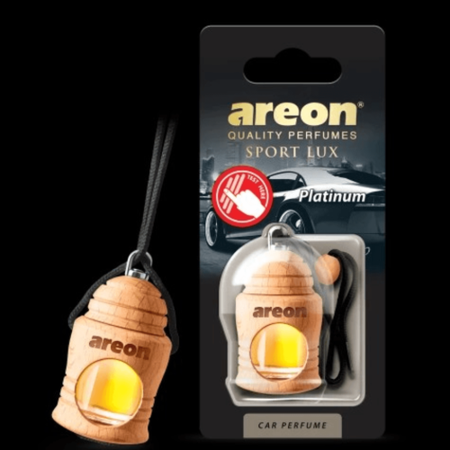 Areon Fresco Sport Lux I Natural Wood Oil Car Hanging AF- Platinum