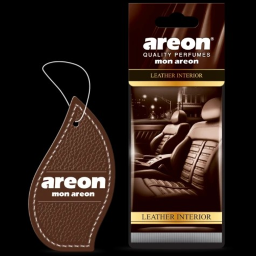 Areon – Mon Areon Car Air Freshener, Leather Interior Scent – 10 Pack