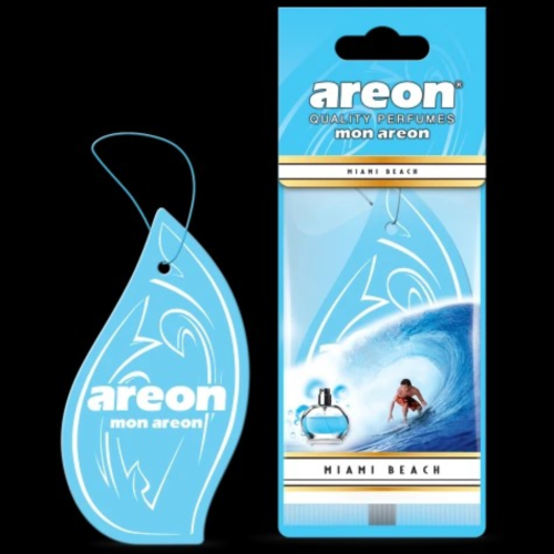 Areon – Mon Areon Car Air Freshener, Miami Beach Scent – 10 Pack