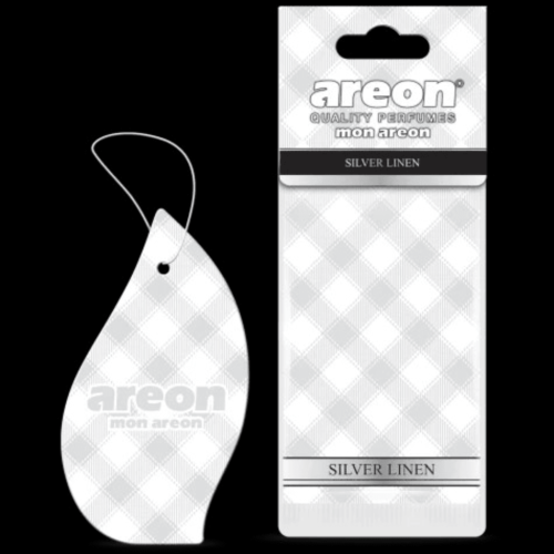 Areon – Mon Areon Car Air Freshener, Silver Linen Scent – 10 Pack