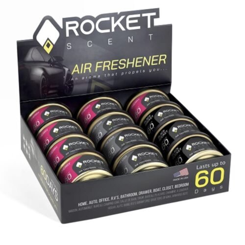 Aromar Rocket Scent Organic Can Assorted – 12 Unit Display