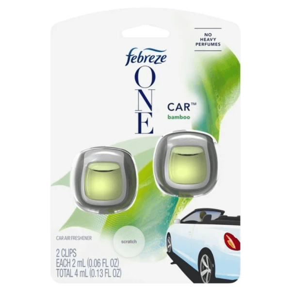 Febreze Car Vent Clip Freshener 2 Pk - Bamboo