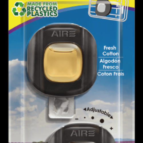 Aromate Mini Vent Fragant Diffuser Dual Scent- Purple Breeze & Fresh Cotton