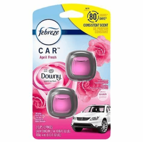 Febreze Car Vent Clip Freshener 2 Pk – April Fresh – Downy