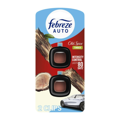 Febreze Car Vent Clip Freshener 2 Pk- Old Spice Timber