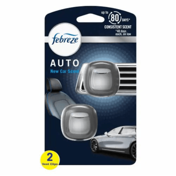 Febreze Car Vent Clip Freshener 2 Pk - New Car