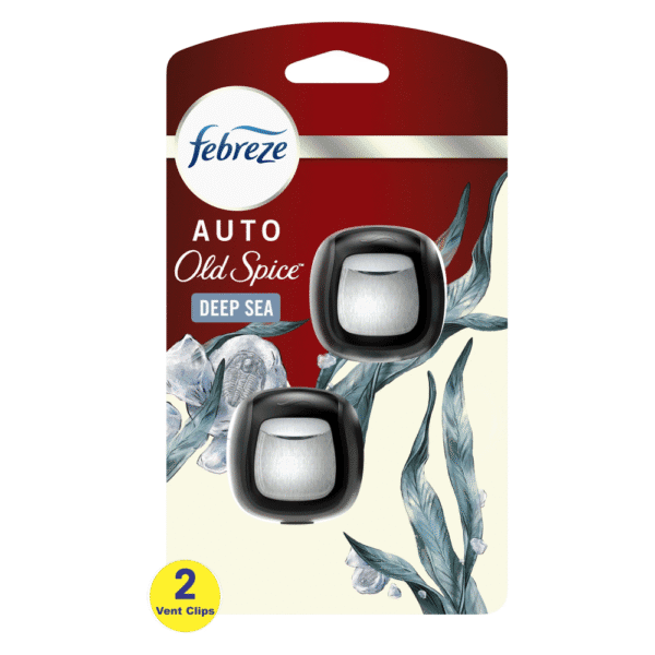 Febreze Car Vent Clip Freshener 2 Pk- Old Spice Deep Sea
