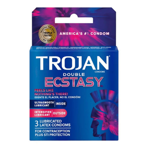 Trojan Ultra Smooth with Lubricant Double Ecstasy Latex 3/6 Condoms