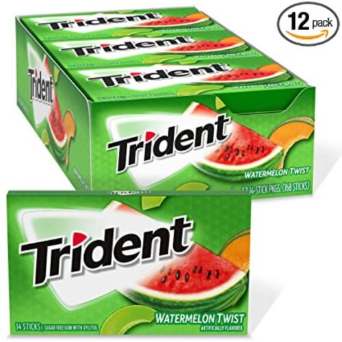 Trident Sugar Free Gum 12/14 Sticks- Watermelon Twist