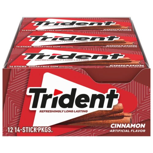 Trident Sugar Free Gum 12/14 Sticks- Cinnamon