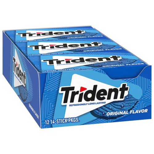 Trident Sugar Free Gum 12/14 Sticks- Original