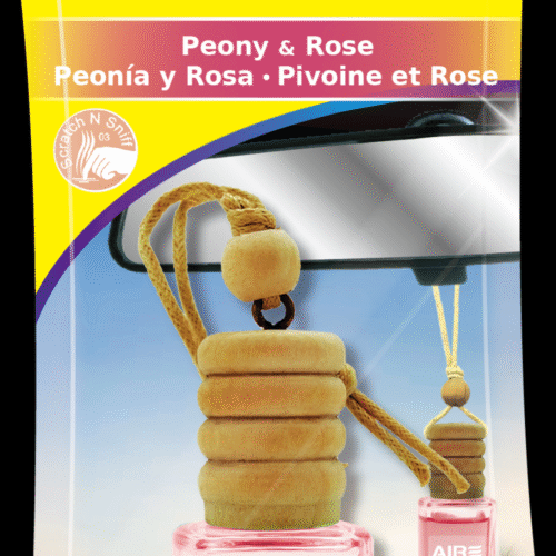 Aromate Wooden Car Perfume- Peony & Rose