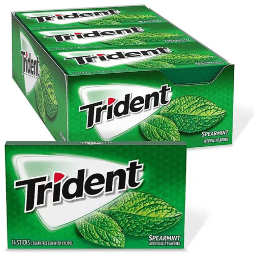 Trident Sugar Free Gum 12/14 Sticks- Spearmint