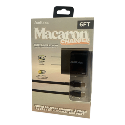 Acellories Macaron Charger Type-C-C Cable and Wall Charger