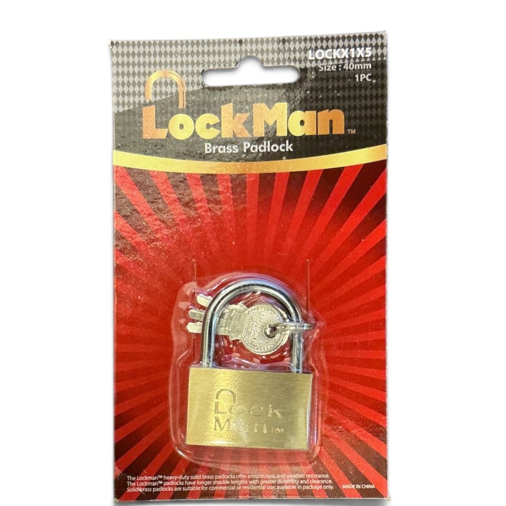 LockMan Brass Padlock 40MM